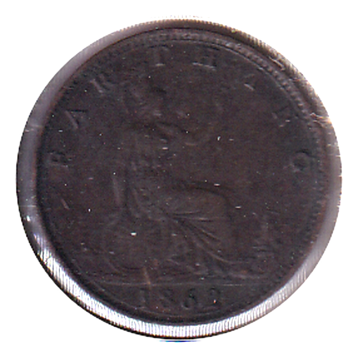 Great Britain 1862 Farthing Extra Fine (EF40) $