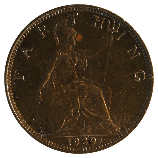 Great Britain 1929 Farthing UNC+ (MS62)