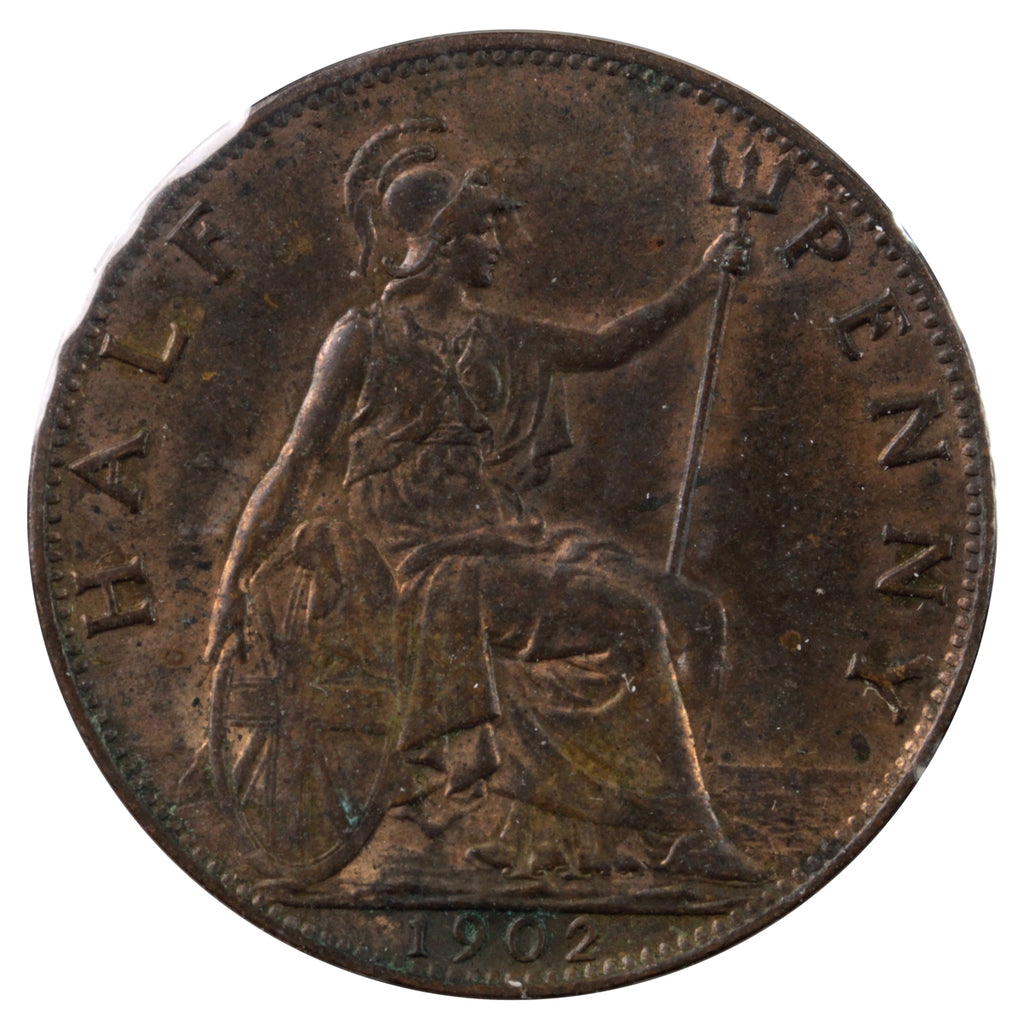 Great Britain 1902 1/2 Penny EF-AU (EF45)