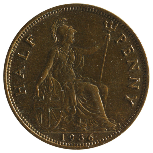 Great Britain 1936 1/2 Penny EF-AU (EF45)