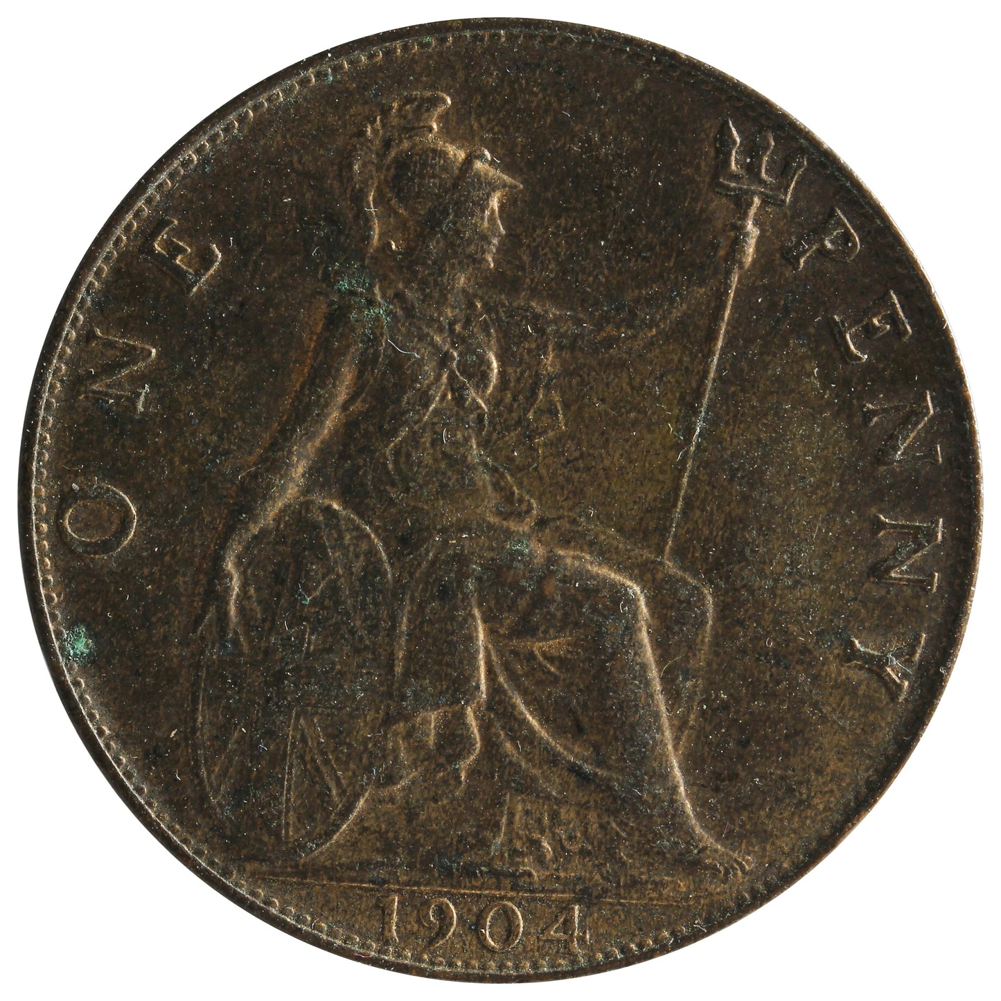Great Britain 1904 Penny VF-EF (VF30)