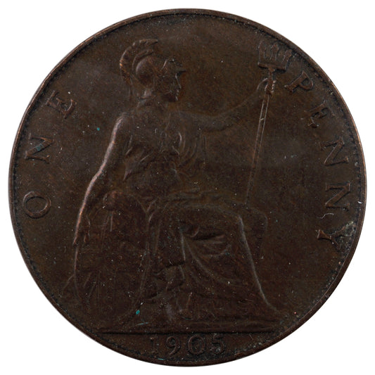 Great Britain 1905 Penny VF-EF (VF30)