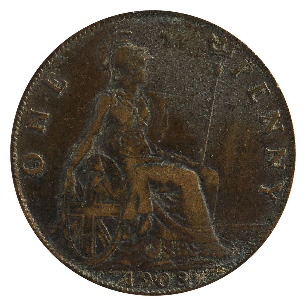 Great Britain 1908 Penny F-VF (F15)