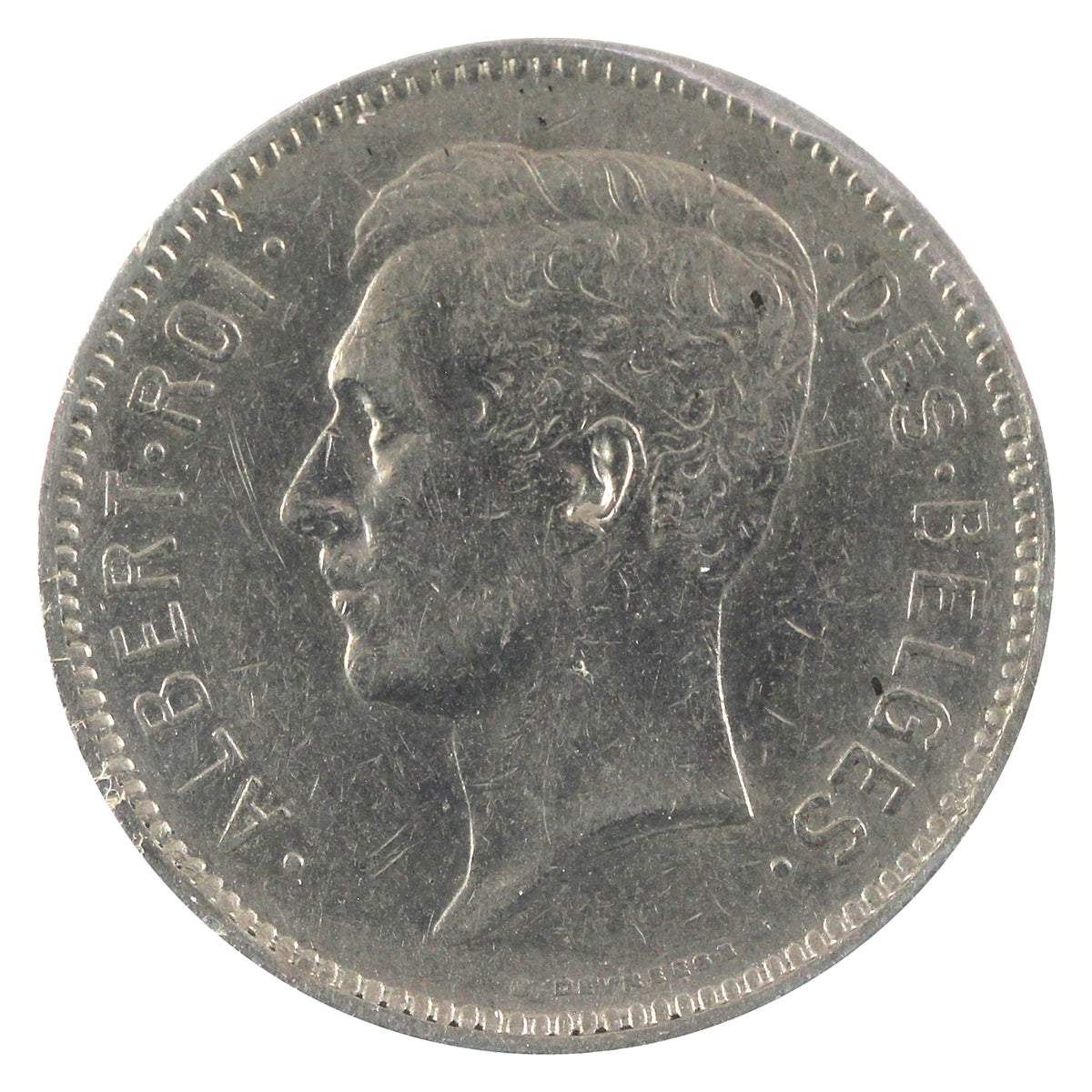 Belgium 1932 French 5 Francs Extra Fine (EF40)
