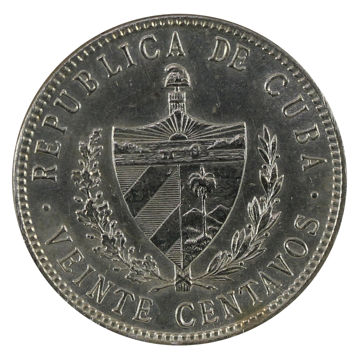 Cuba 1949 20 Centavos Uncirculated (MS60)