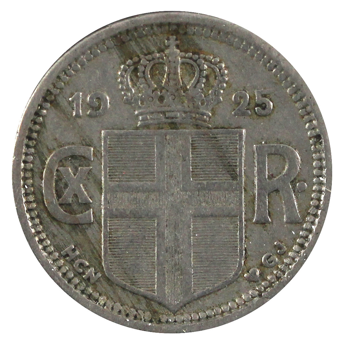 Iceland 1925HCNGJ 25 Aurar VF-EF (VF30)