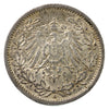 German Empire 1911A 1/2 Mark Almost Uncirculated (AU50) $