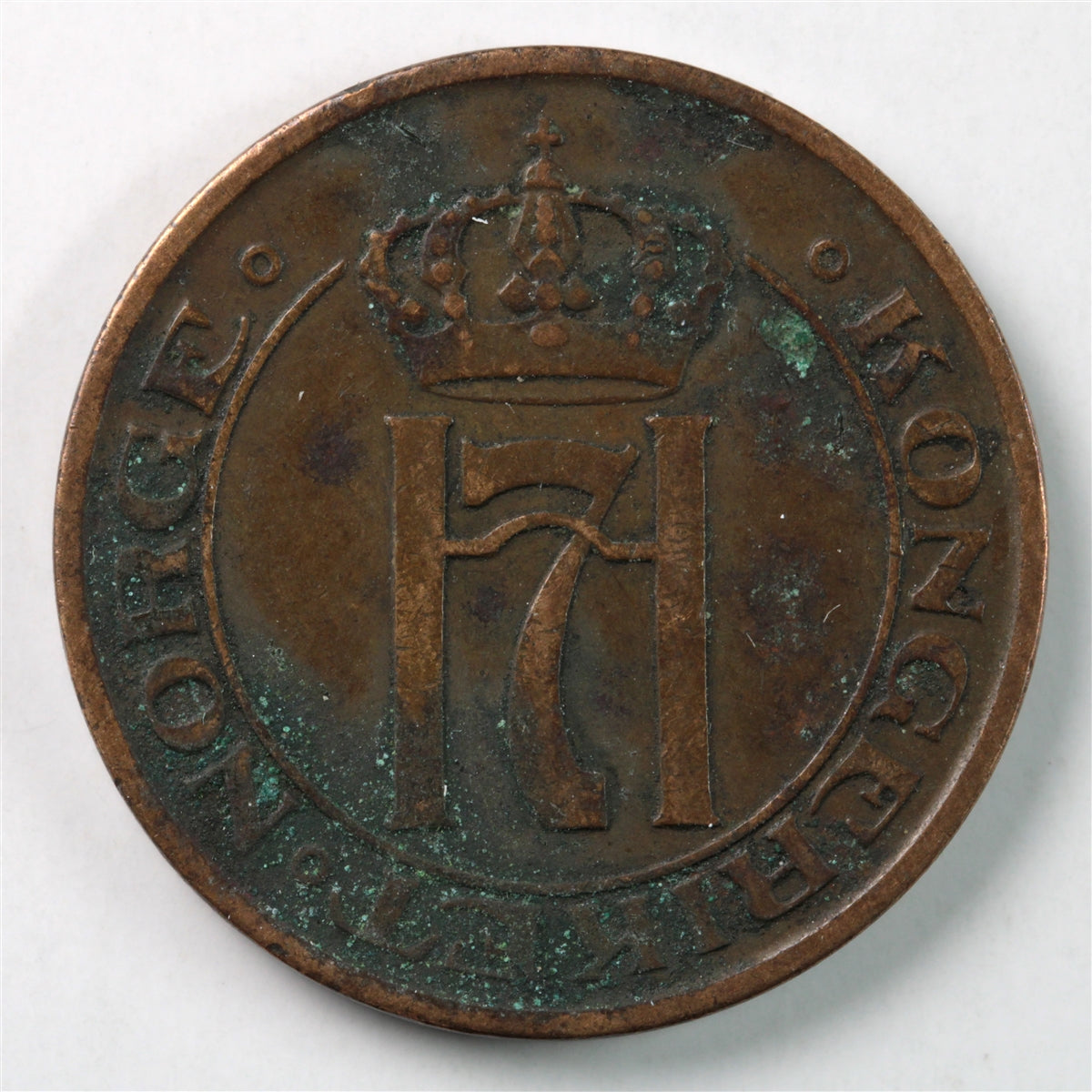 Norway 1911 2 Ore VF-EF (VF-30) $