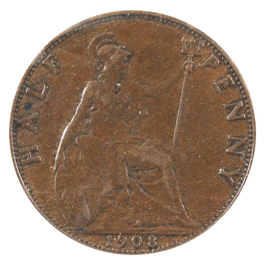 Great Britain 1908 1/2 Penny VF-EF (VF30)