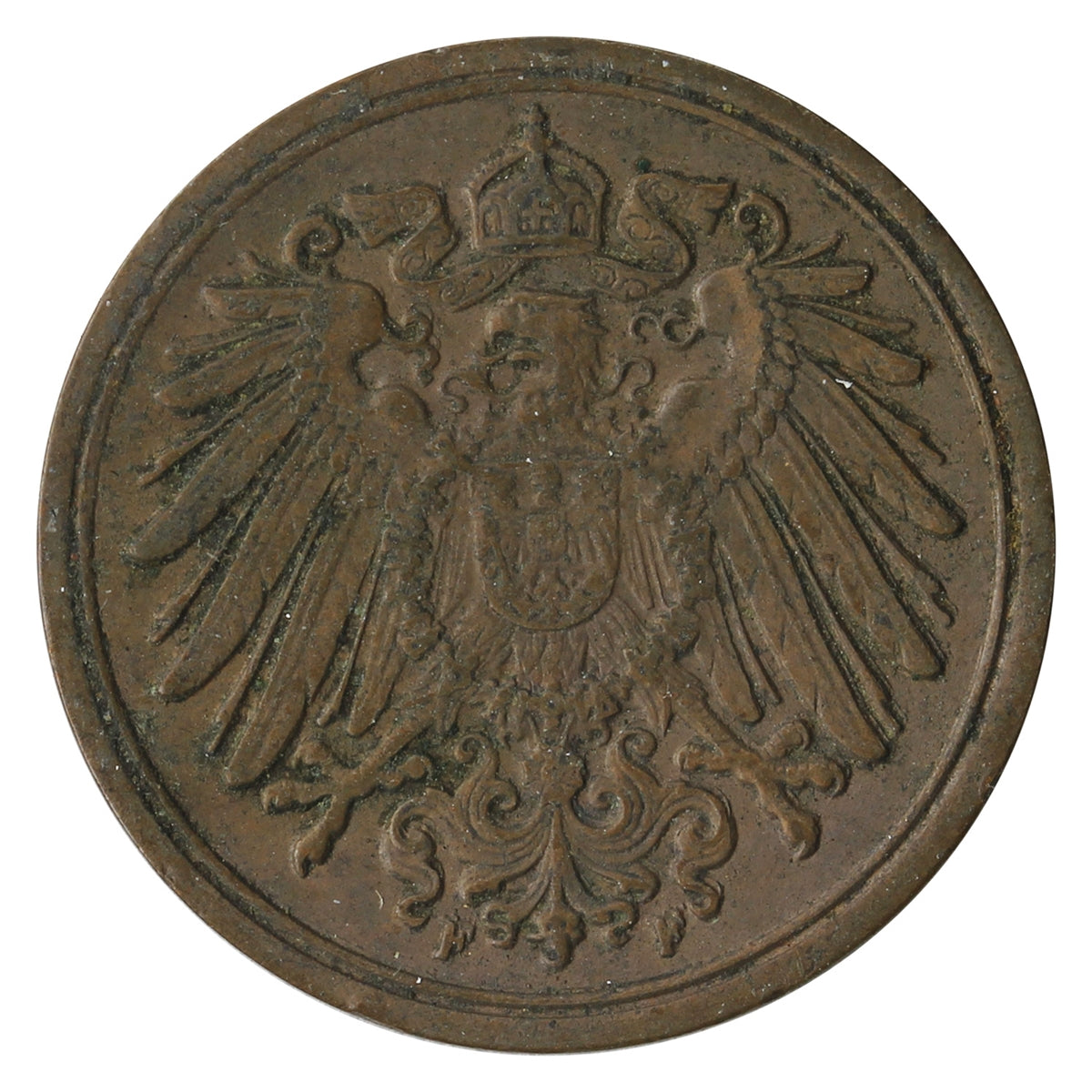 German Empire 1891F Pfennig Extra Fine (EF40) $