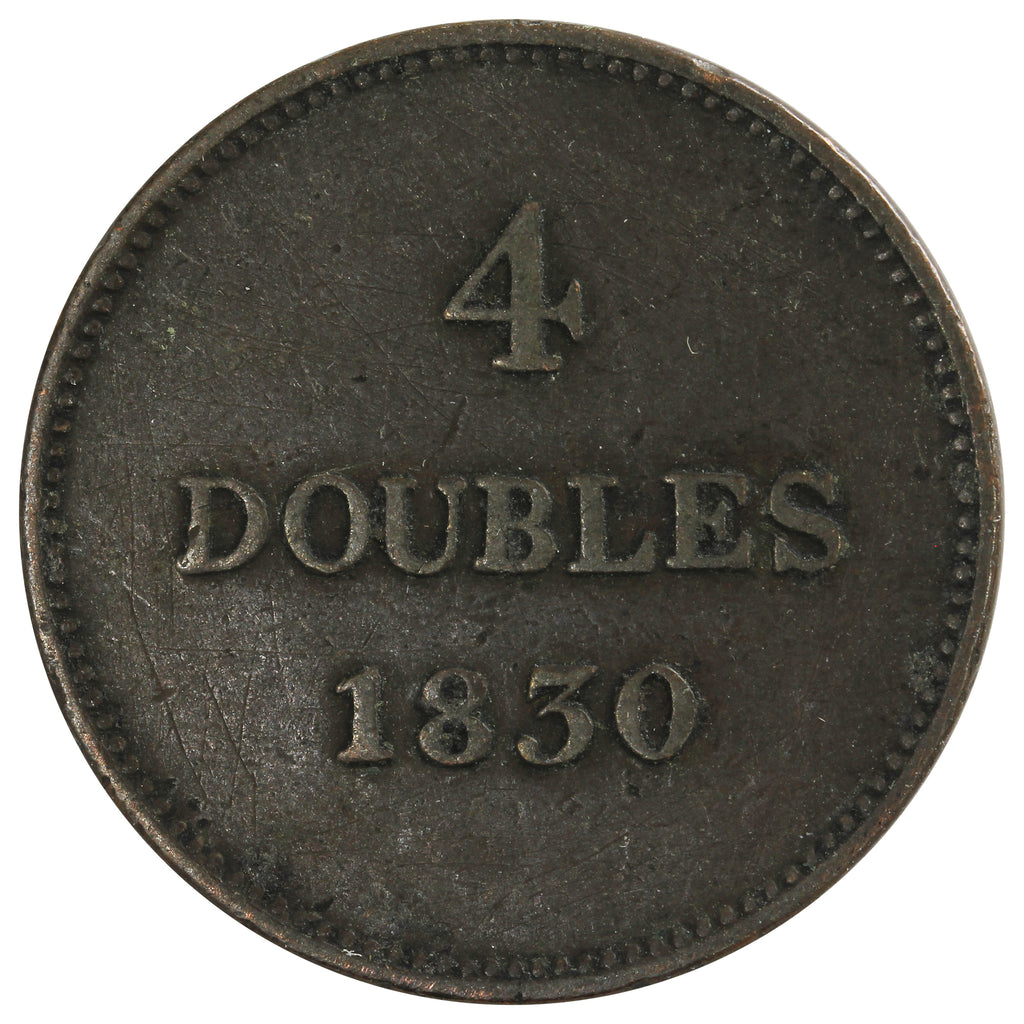 Guernsey 1830 4 Doubles Extra Fine (EF40)