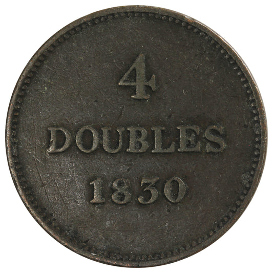 Guernsey 1830 4 Doubles Extra Fine (EF40)