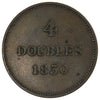 Guernsey 1830 4 Doubles VF-EF (VF30)