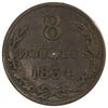 Guernsey 1834 8 Doubles VF-EF (VF30)
