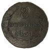 Guernsey 1834 8 Doubles Very Fine (VF20)