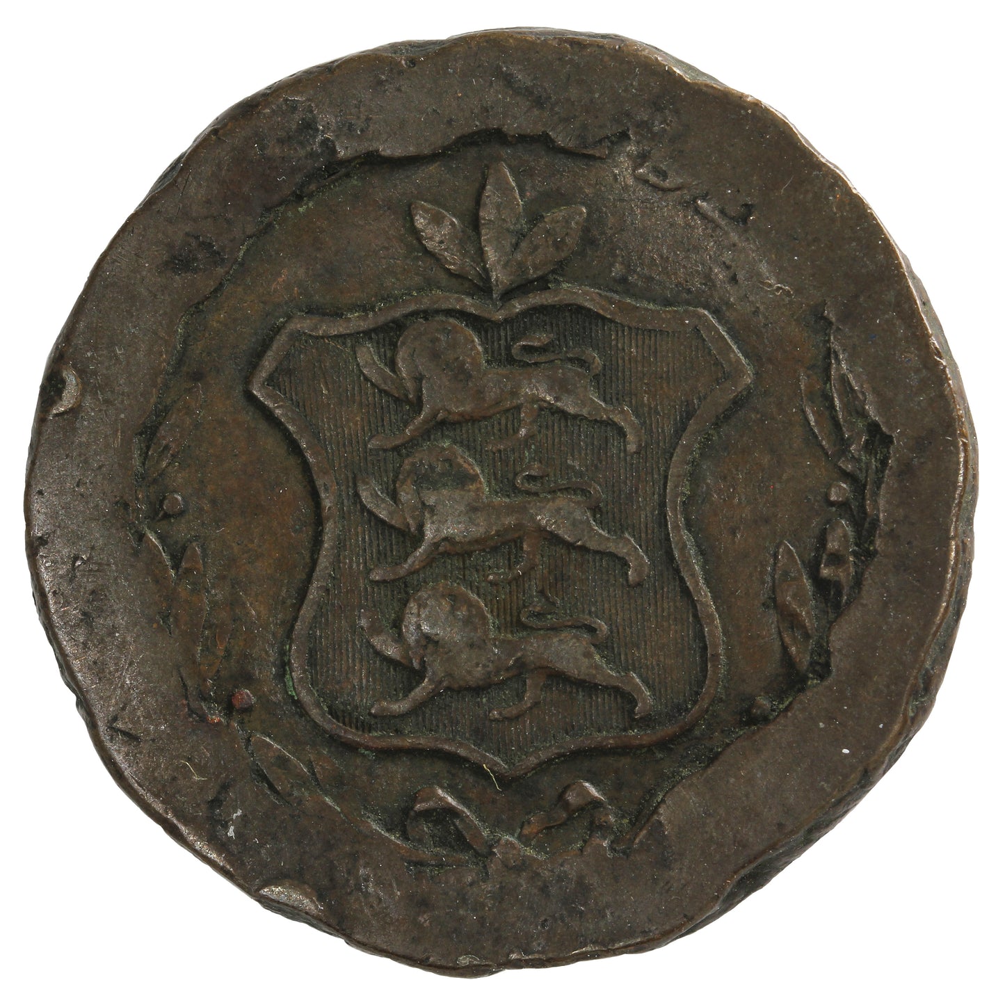 Guernsey 1834 8 Doubles Very Fine (VF20)
