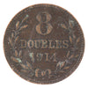 Guernsey 1914H 8 Doubles Almost Uncirculated (AU50)