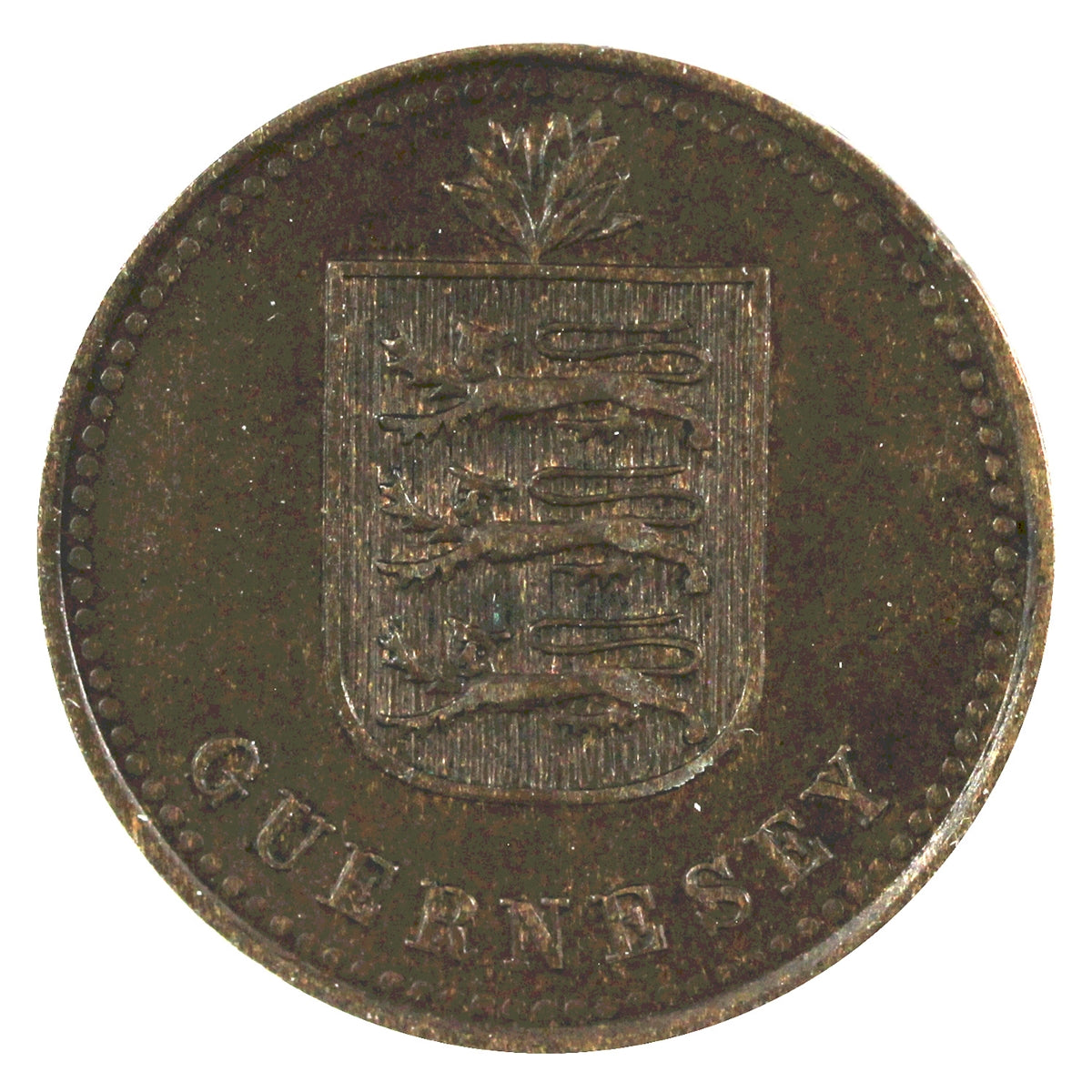 Guernsey 1920H 4 Doubles Almost Uncirculated (AU50)