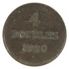 Guernsey 1920H 4 Doubles Extra Fine (EF40)