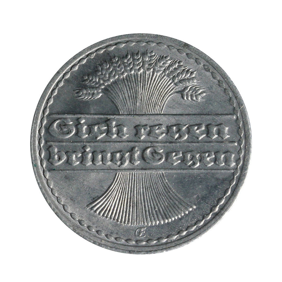 German Weimar Republic 1921F 50 Pfennig Uncirculated (MS60)