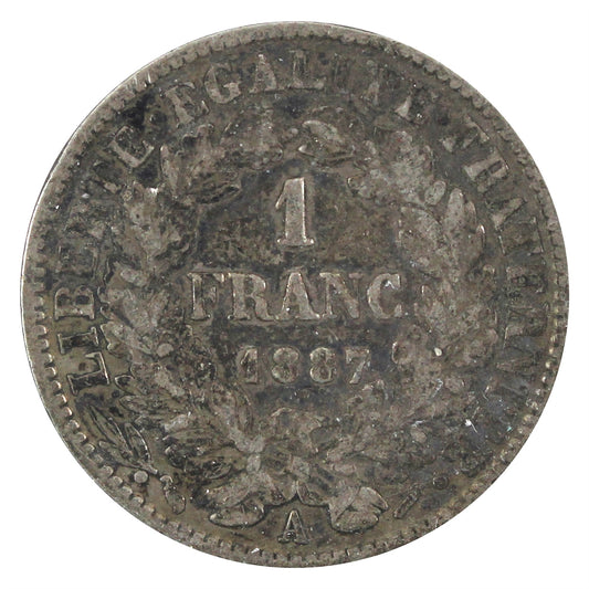 France 1887A Franc VF-EF (VF30)
