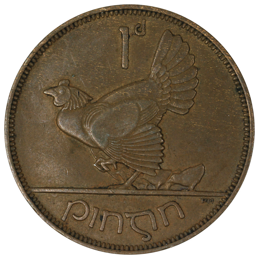 Ireland 1937 Penny Almost Uncirculated (AU-50)