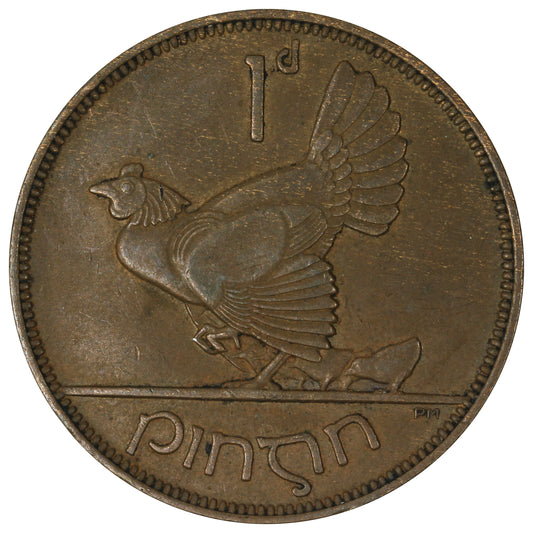 Ireland 1937 Penny Almost Uncirculated (AU-50)