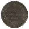 Italy 1861M 2 Centesimi Extra Fine (EF-40)