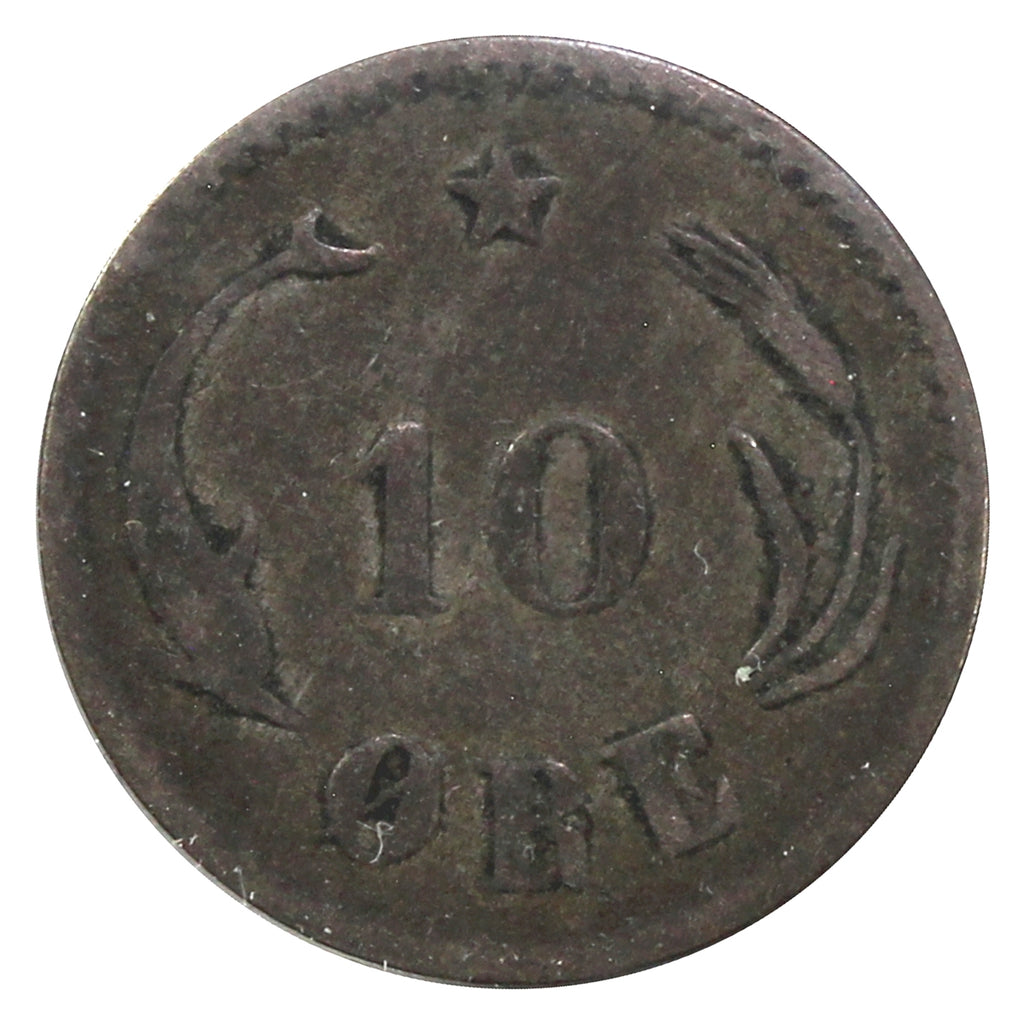 Denmark 1882HCS 10 Ore Fine (F12)