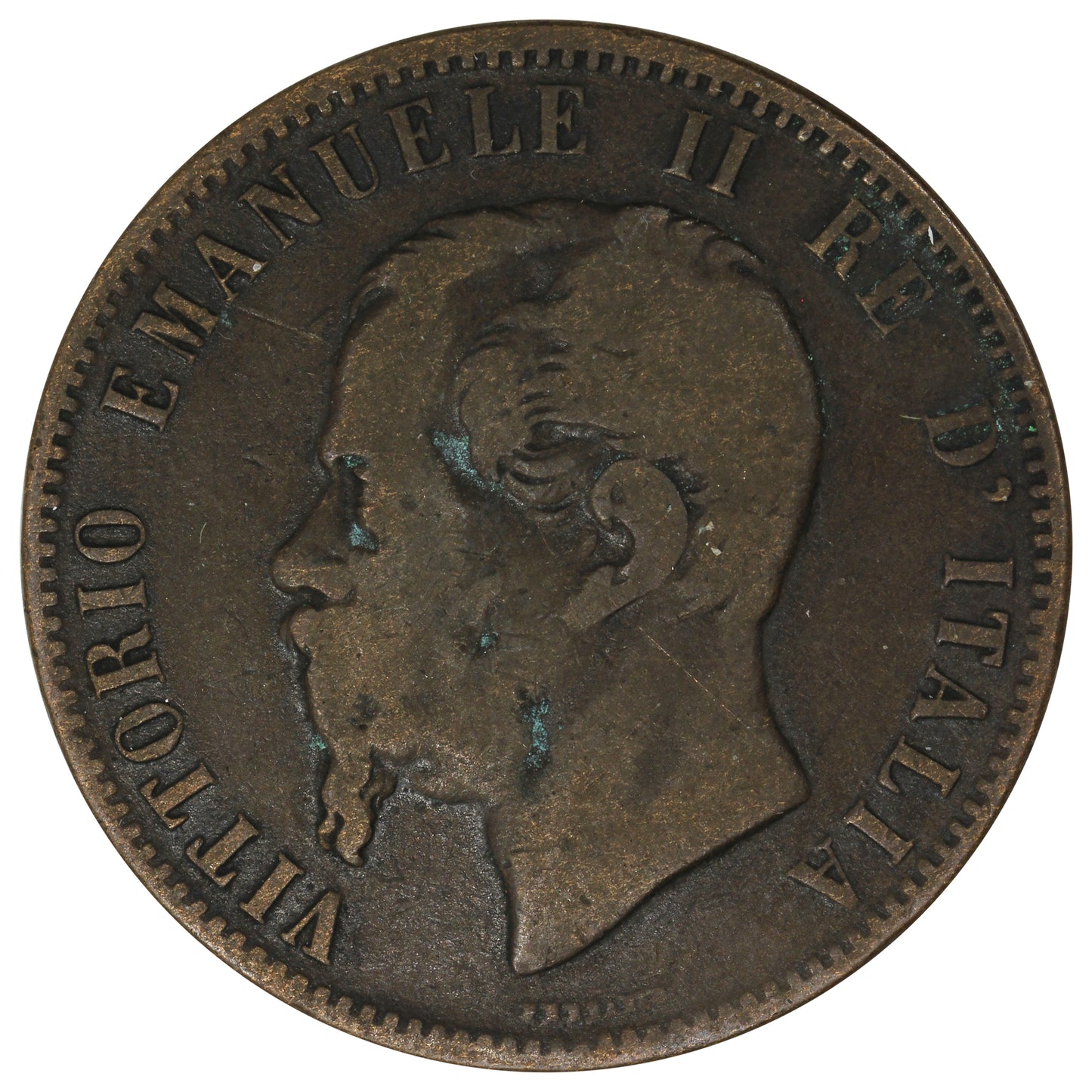 Italy 1866H 10 Centesimi F-VF (F15)