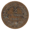 Italy 1867M 2 Centesimi Extra Fine (EF40)
