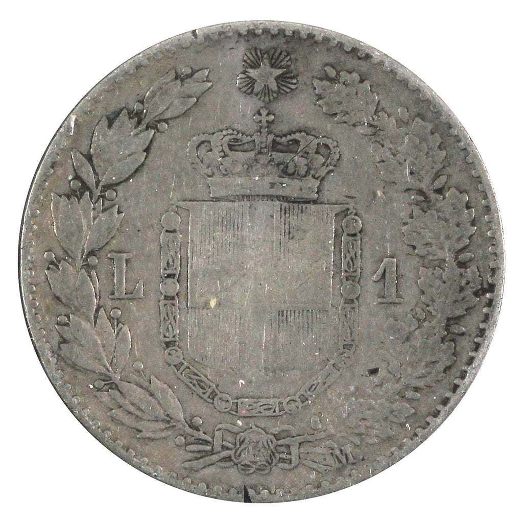 Italy 1887M Lira VF-EF (VF30)