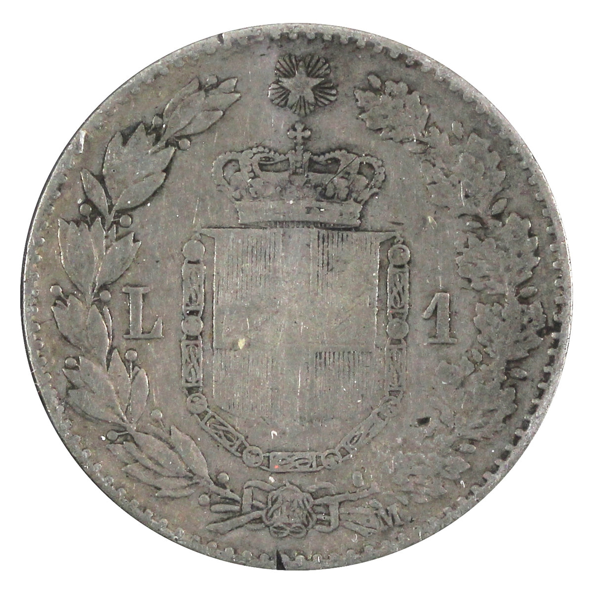 Italy 1887M Lira VF-EF (VF30)