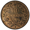 Italy 1893BI 10 Centesimi Extra Fine (EF40)
