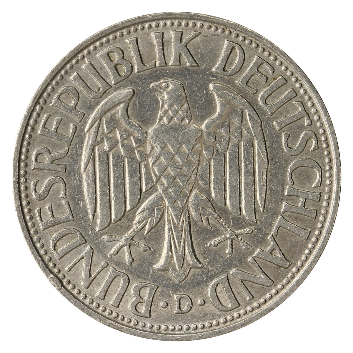 Germany 1957D Mark Extra Fine (EF40) $