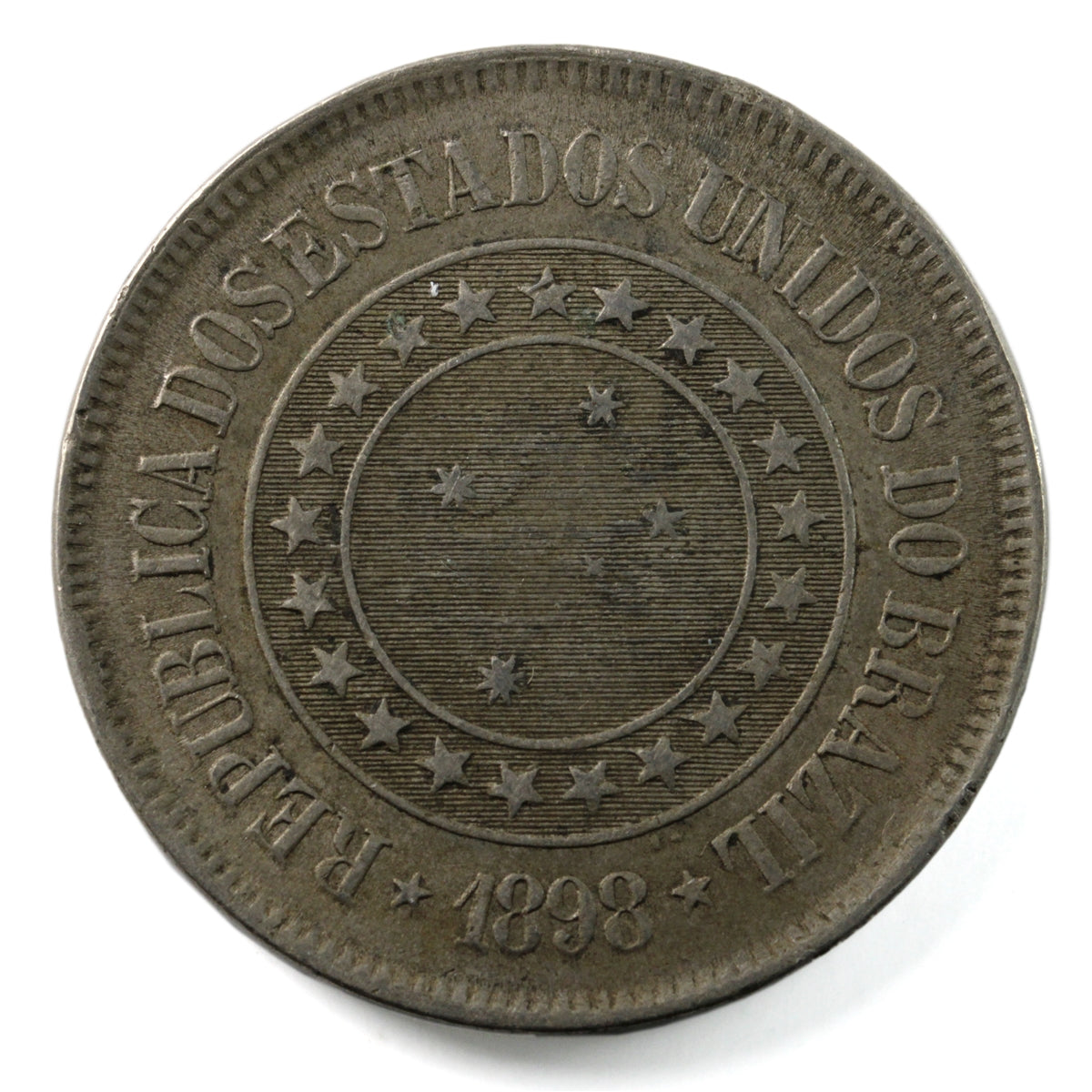 Brazil 1889 200 Reis Almost Uncirculated (AU50) $