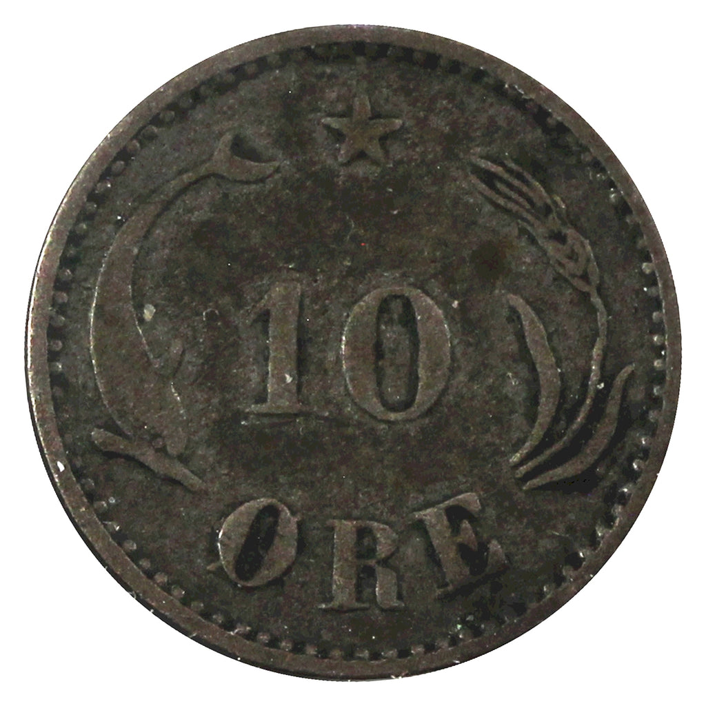 Denmark 1905VBP GJ 10 Ore Extra Fine (EF40)