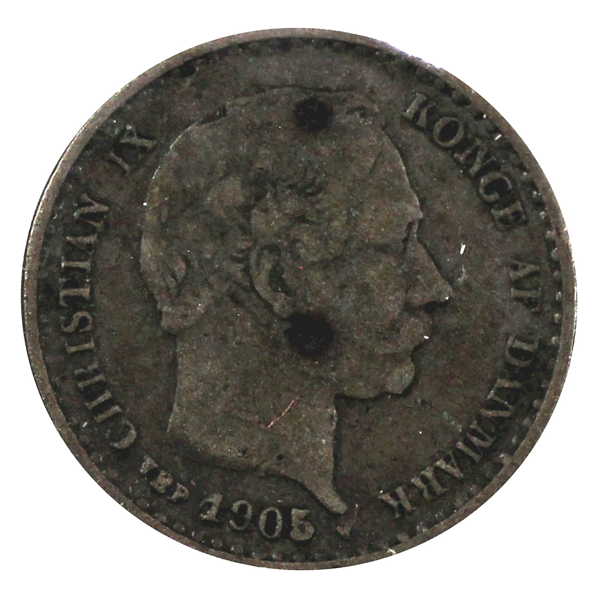 Denmark 1905VBP GJ 10 Ore Extra Fine (EF40)