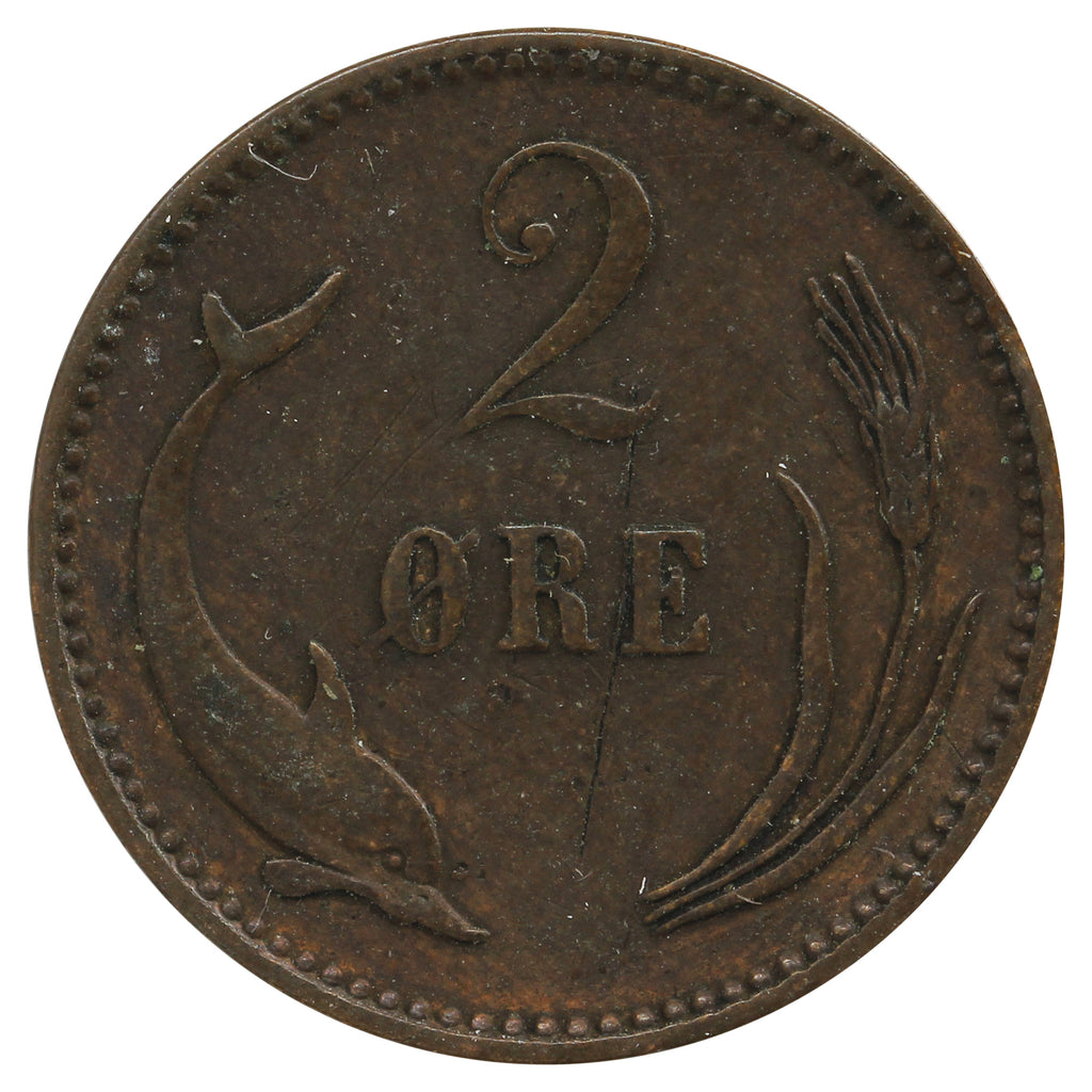 Denmark 1906VBP 2 Ore Extra Fine (EF40)