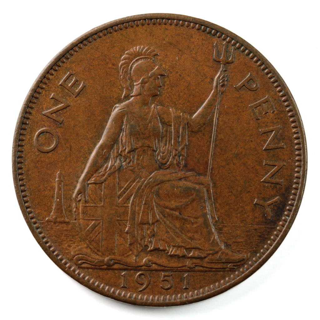 Great Britain 1951 Penny EF-AU (EF45) $