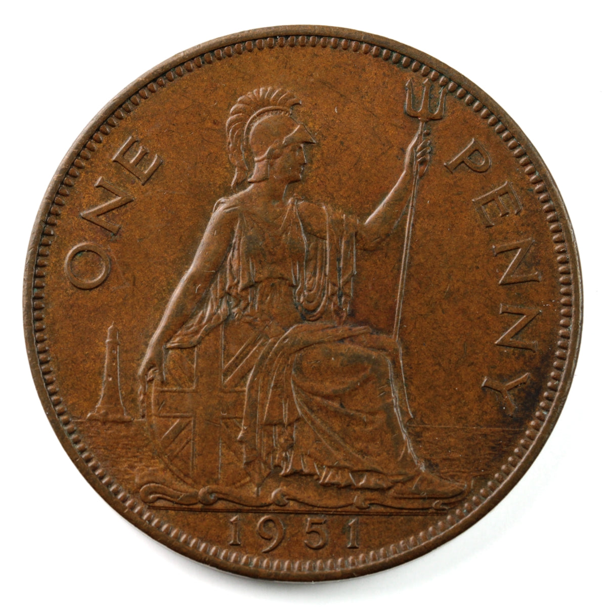 Great Britain 1951 Penny EF-AU (EF45) $