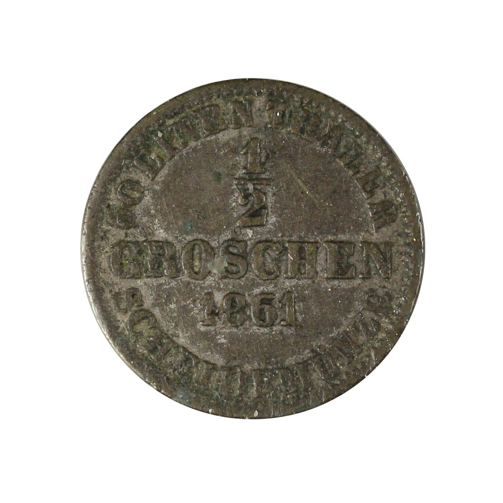 German States 1861B Hannover 1/2 Groschen VF-EF (VF30)