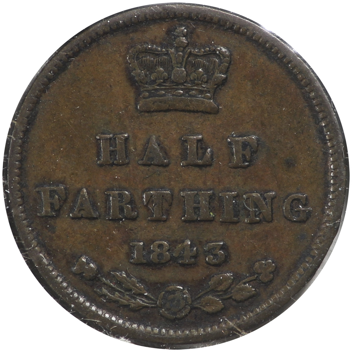 Great Britain 1843 1/2 Farthing VF-EF (VF30) $