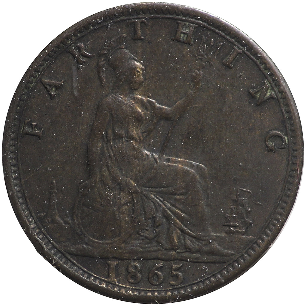 Great Britain 1865 Farthing VF-EF (VF30)