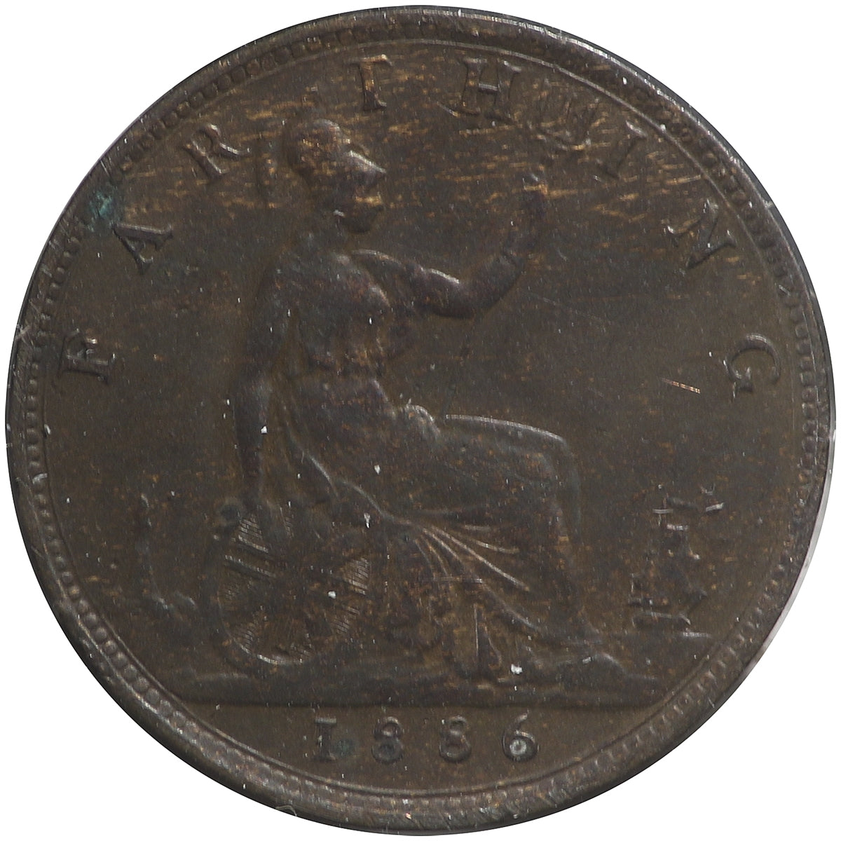 Great Britain 1886 Farthing VF-EF (VF30)