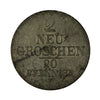 German States 1850F Saxony 2 Groschen VF-EF (VF30)