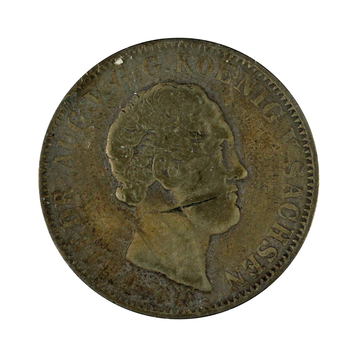 German States 1841G Saxony 1/16 Thaler VF-EF (VF30)