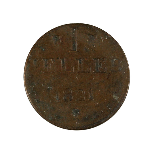 German States 1821FGB Frankfurt Heller Extra Fine (EF40)