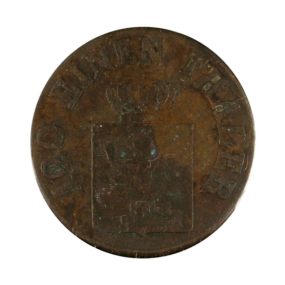 German States 1843 Hesse-Cassel 3 Heller Very Fine (VF20)