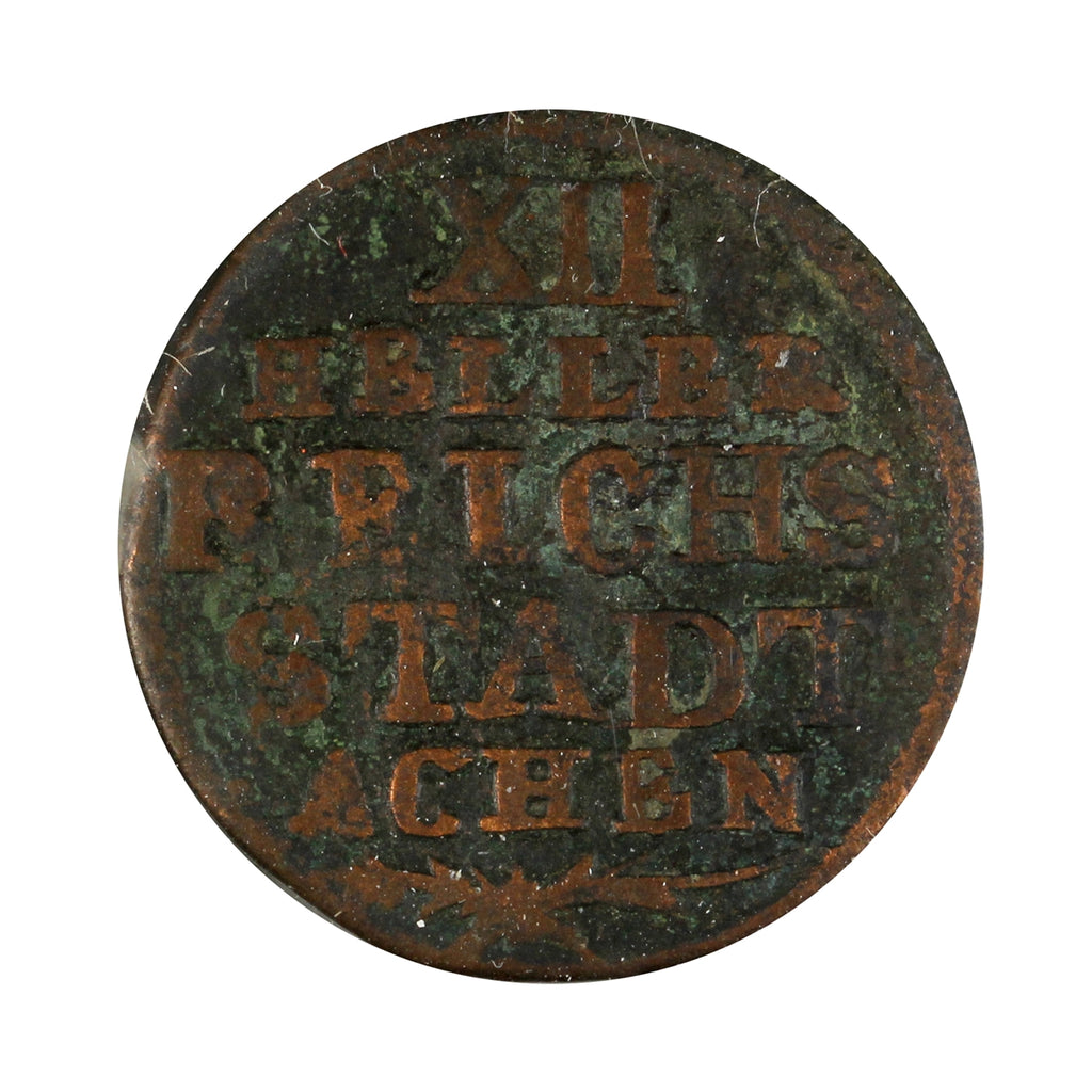 German States 1791 Aachen 12 Heller Very Fine (VF20)
